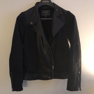 Lucky Brand Leather/Utility Moto Jacket